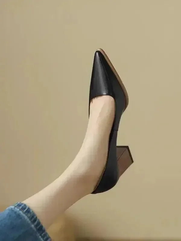 Block Heel Women Pumps -Guocali