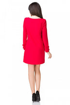 Boat Neck Mini Cocktail Dress Elegant Style-Day Dress-GUOCALI