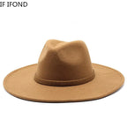 Classic tan British-style fedora hat from GUOCALI, luxury Paris fashion accessory