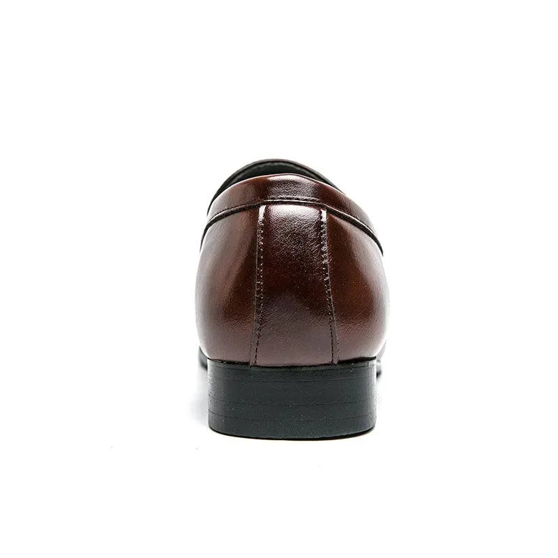 Brown Formal Men Loafers - Men Shoes -Guocali