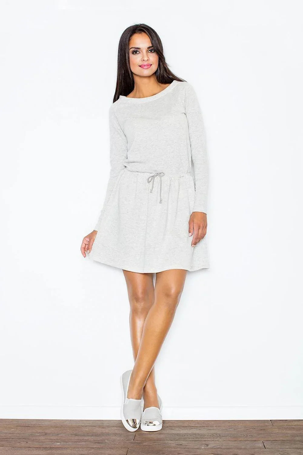 Casual Boat Neck Long Sleeves Day Dress