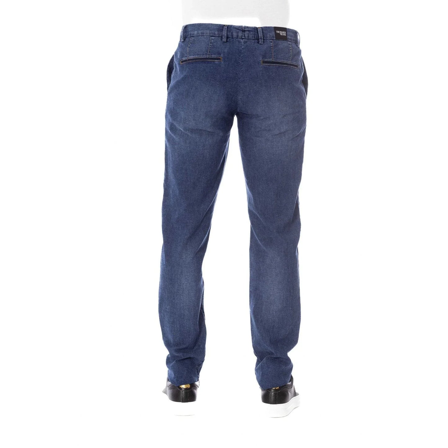 Casual Men Jeans – Mid Rise Zipper Front -Guocali
