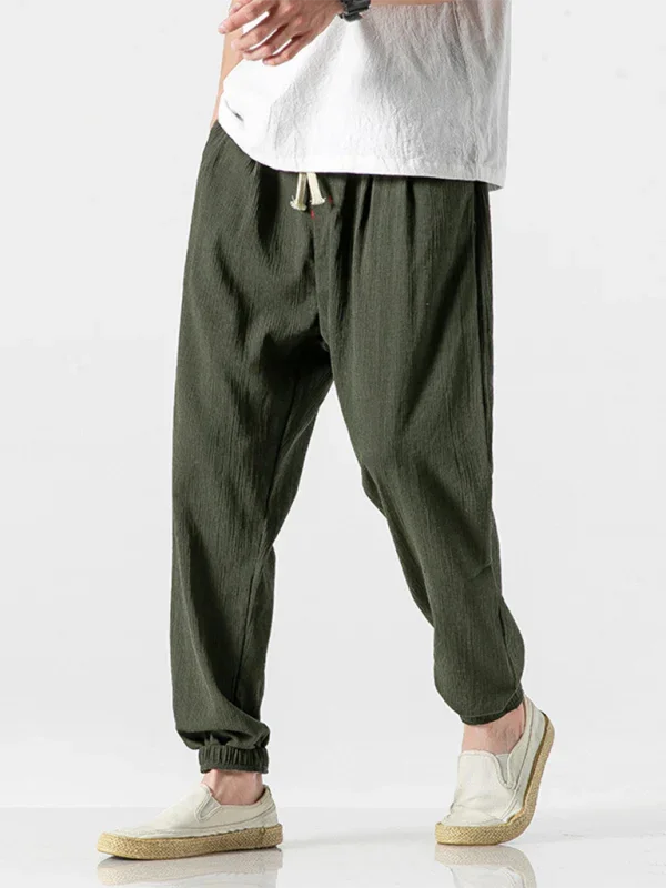 Casual Men Joggers – Mid Rise Drawstring -Guocali