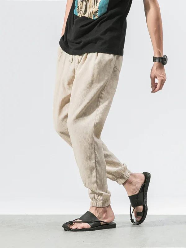 Casual Men Joggers – Mid Rise Drawstring -Guocali