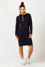 Casual Turtleneck Long Sleeves Day Dress