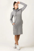 Casual Turtleneck Long Sleeves Day Dress