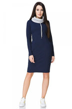 Casual Turtleneck Long Sleeves Day Dress