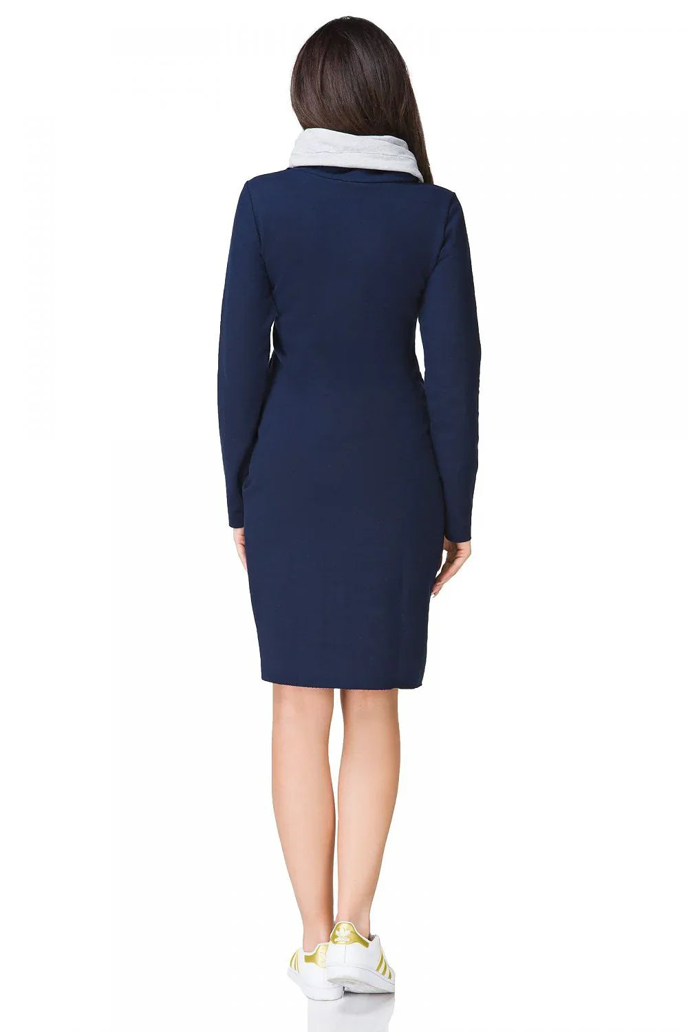 Casual Turtleneck Long Sleeves Day Dress