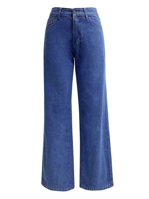 Casual Women Jeans – High-Waist Flat Front -Guocali