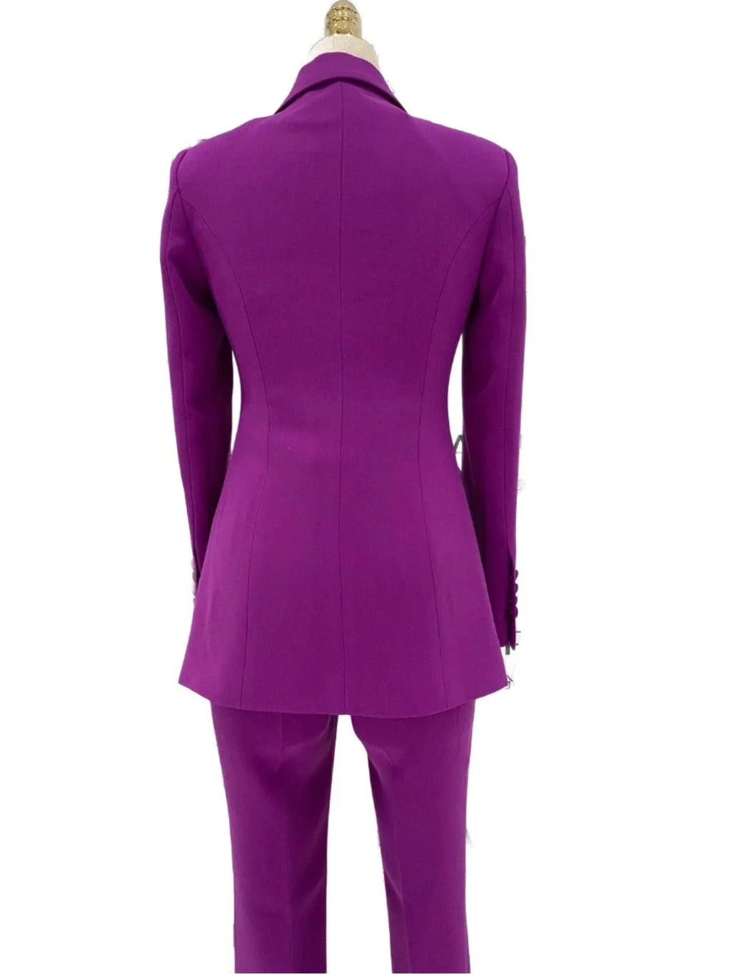 Chic, Elegant Women's Pant Suit - Solid One-Button