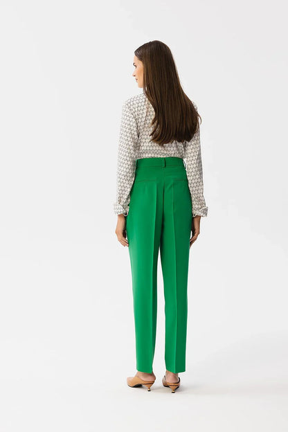 Chic Women Formal Pants – High-Waist Tapered Comfort -Guocali
