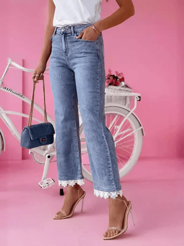 Chic Women's Jeans – High-Rise Slim Fit -Guocali
