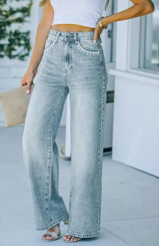 Chic Women’s Jeans – Mid-Rise Breathable Comfort -Guocali