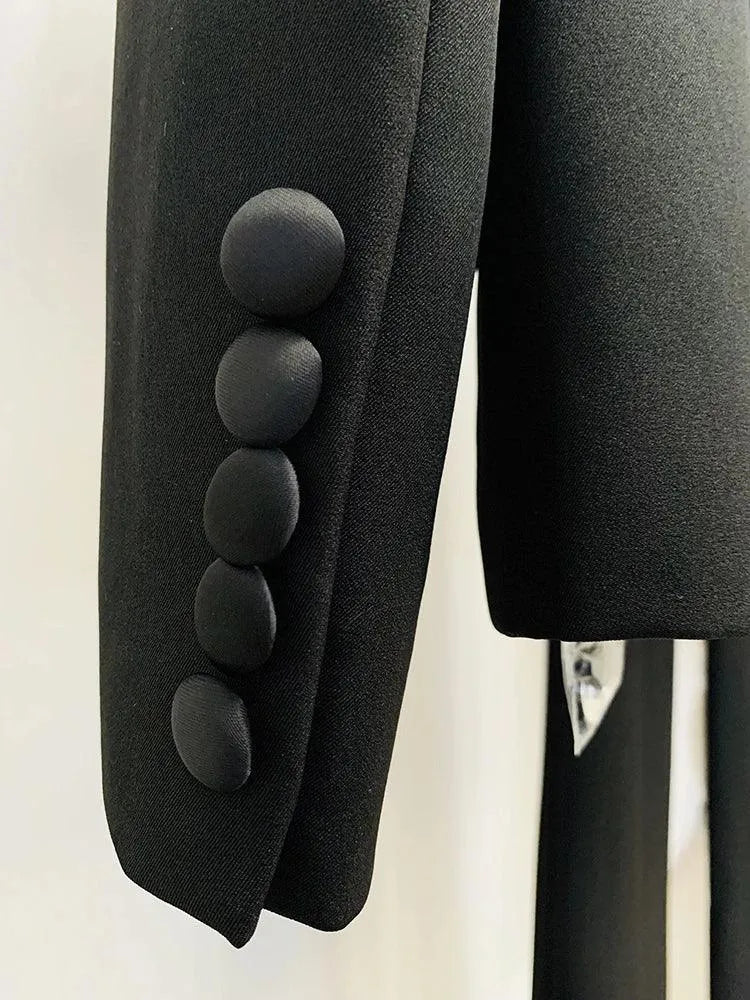 Chic Women's Pant Suit - Bead & Reel Zipper, White