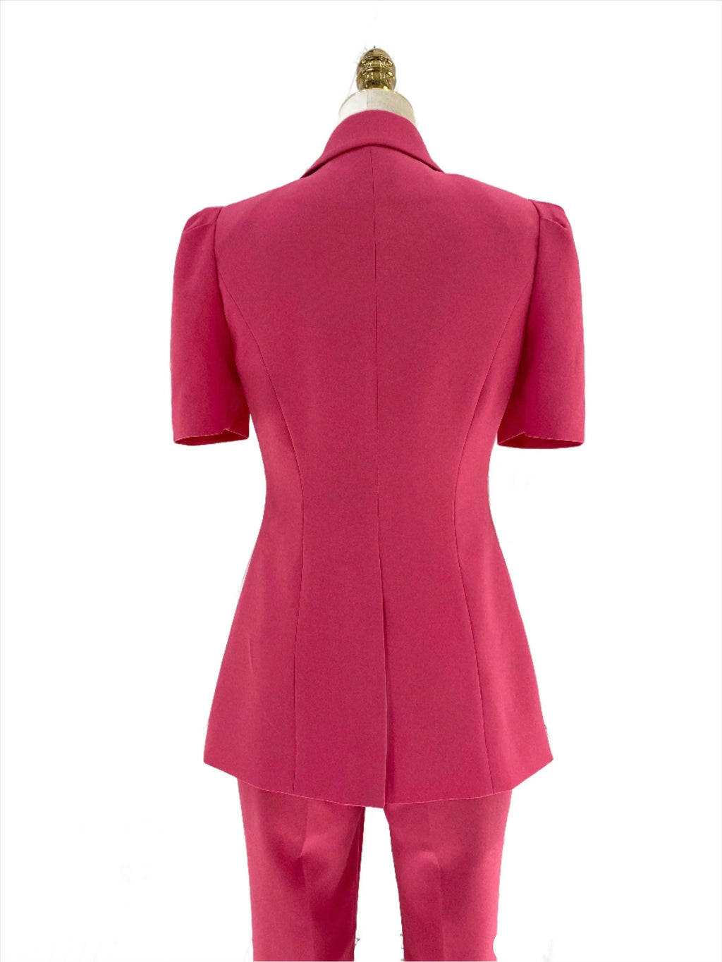Chic Women's Pant Suit - Solid One-Button