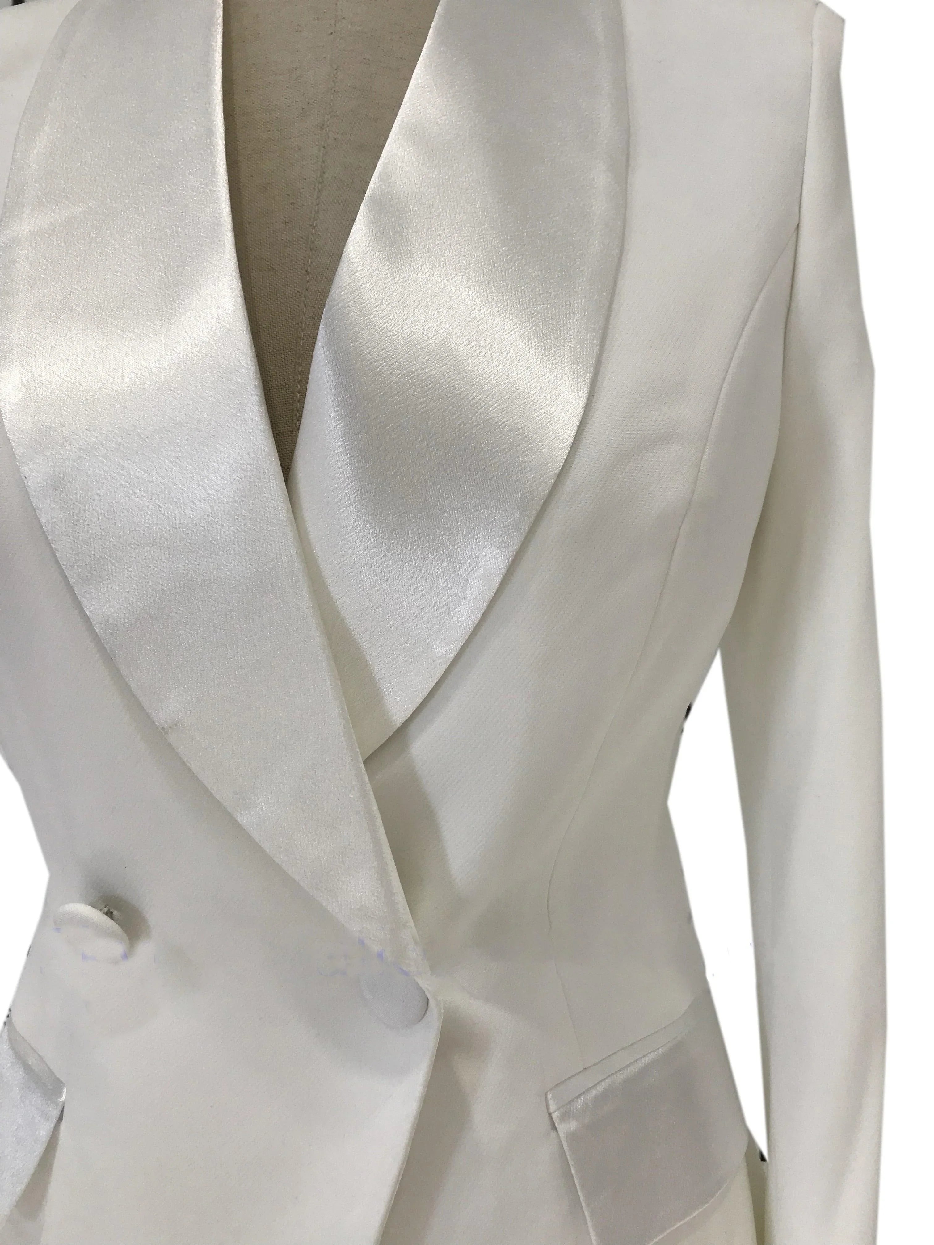 Chic Women's Pant Suit - Solid Zipper, Black
