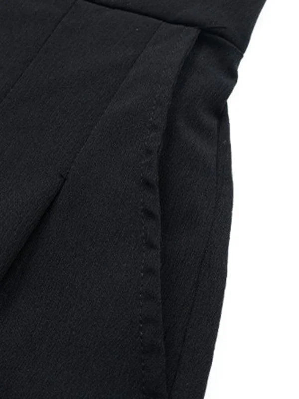 Chic Women Wide Leg Pants – High Rise Elastic -Guocali