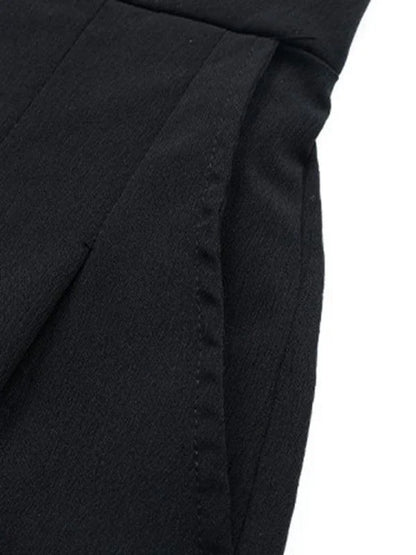 Chic Women Wide Leg Pants – High Rise Elastic -Guocali