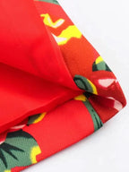 Chic Women Wide Leg Pants – High-Waist Floral -Guocali