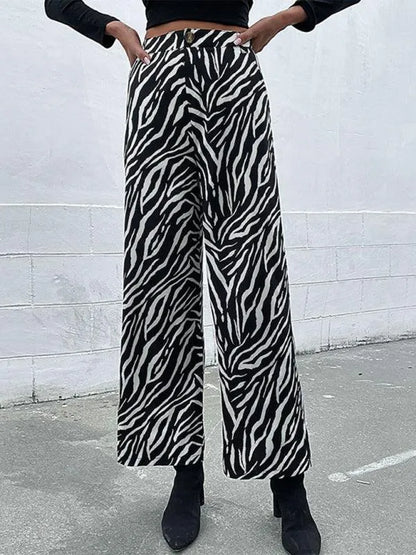 Chic Women Wide Leg Pants – High-Waist Wrinkle-Resistant -Guocali