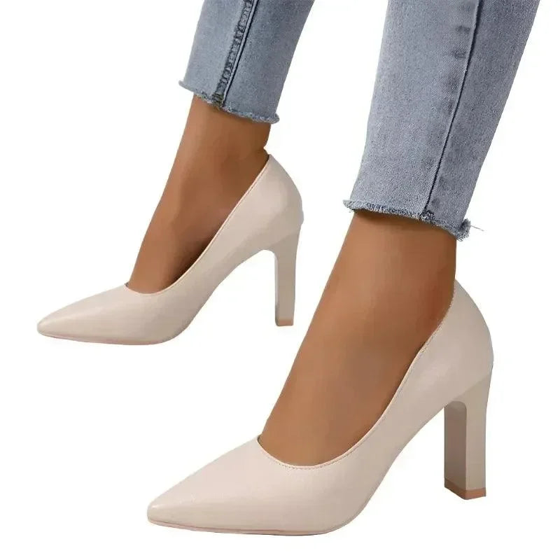 Classic Heel Women Pumps Pointed Toe -Guocali