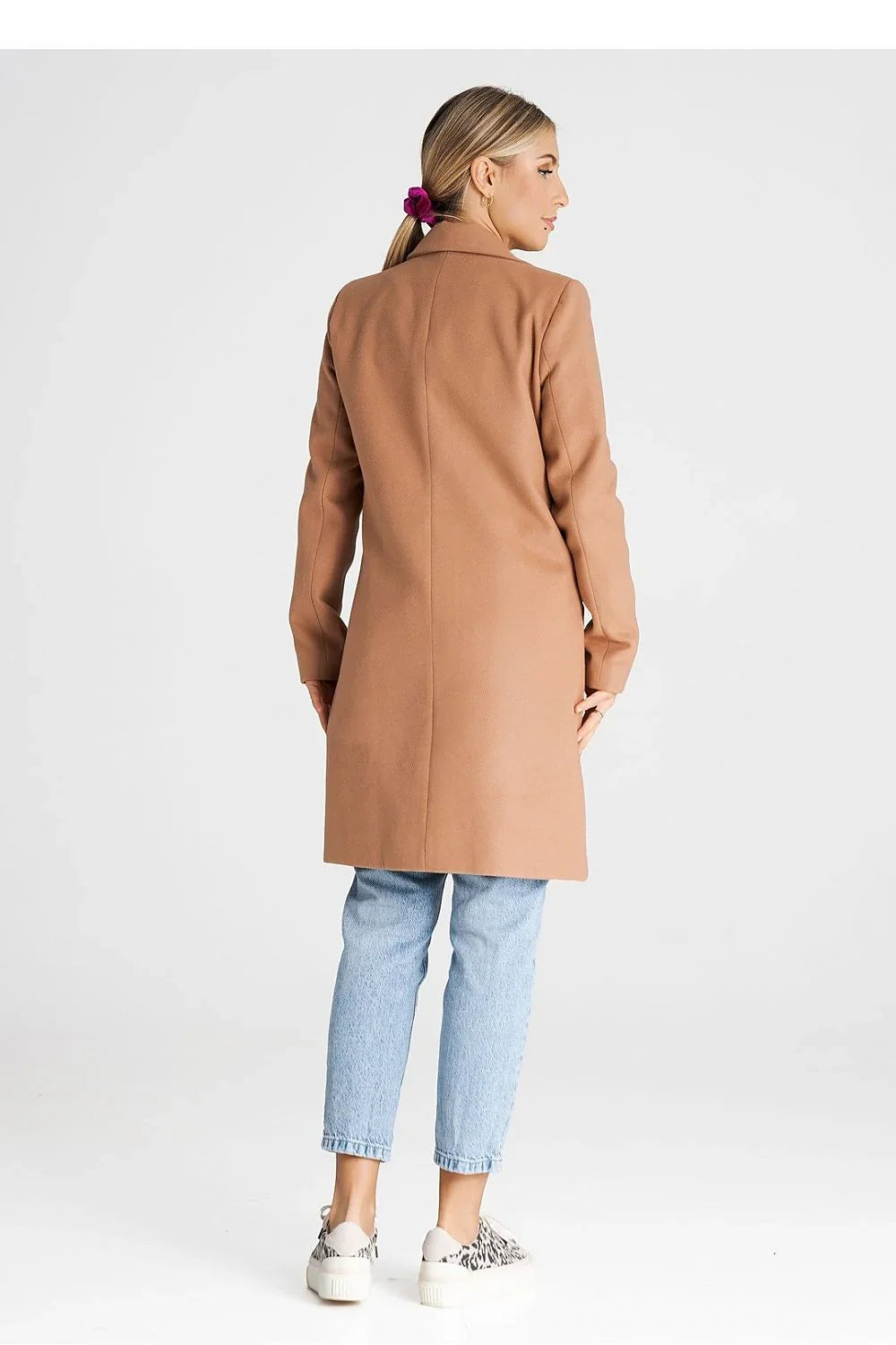 Women's Wool Overcoat - With Pockets Chic Elegant Professional