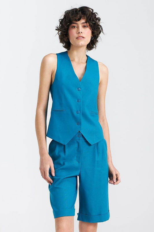 Women Suit Vest - Breathable - Sleeveless Blue
