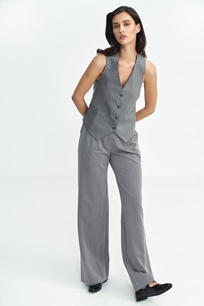 Women Suit Vest - Stretchable - Sleeveless Gray