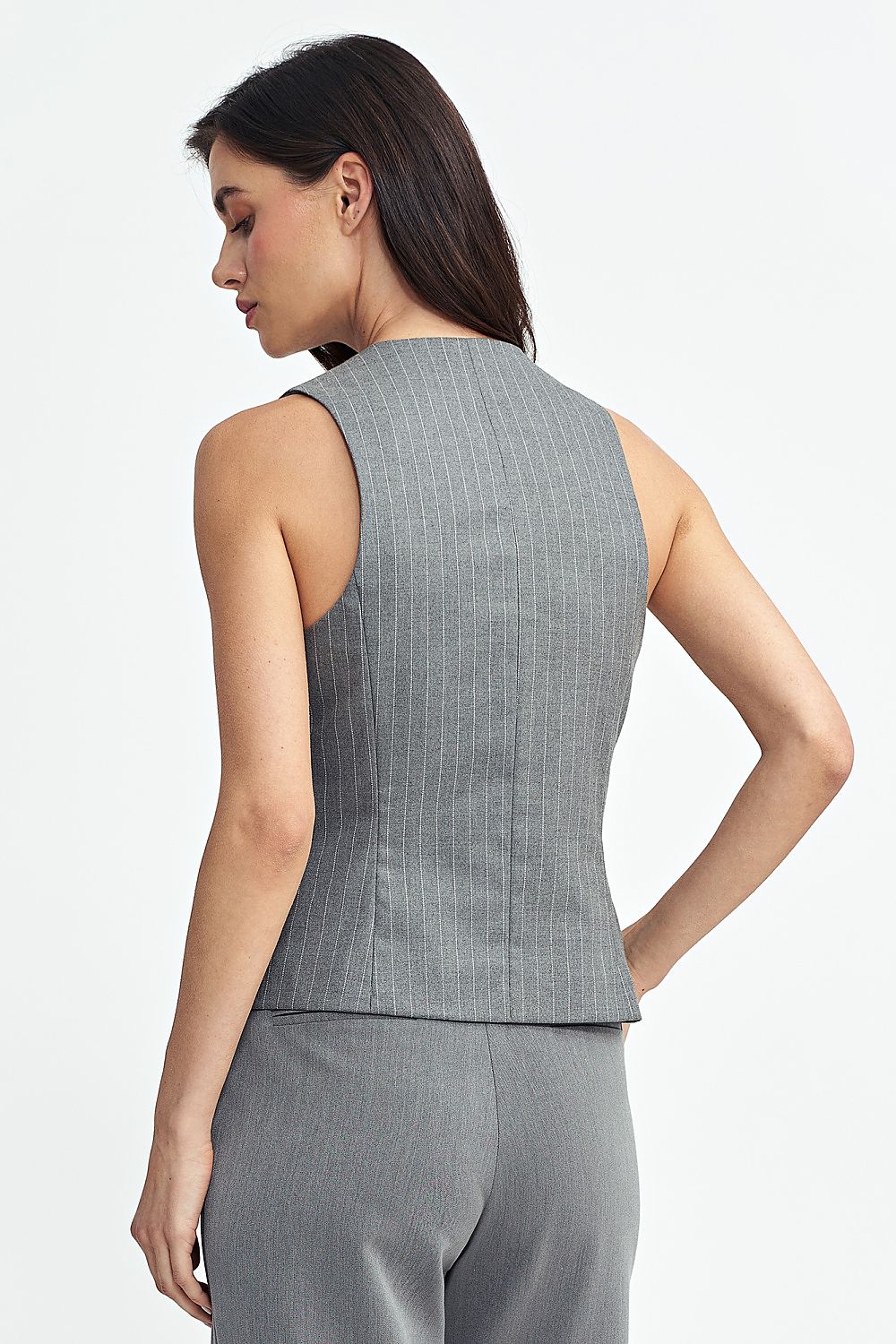 Women Suit Vest - Stretchable - Sleeveless Gray