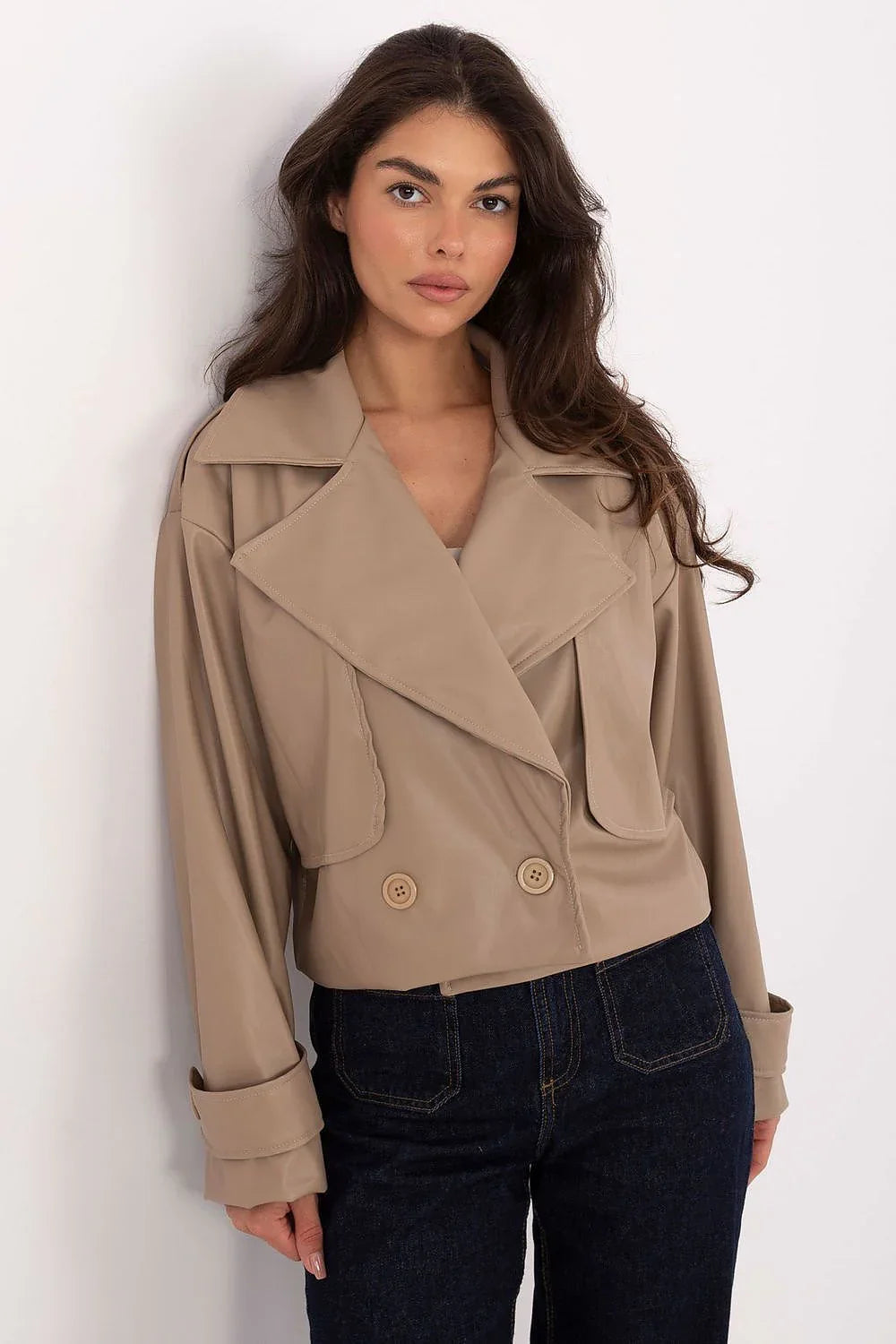 Women's Cropped Coat - With Lining Chic, Elegant, Casual