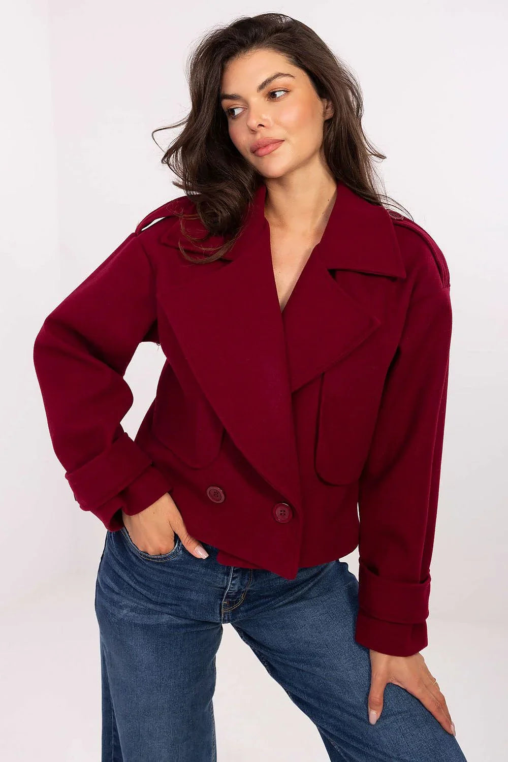 Women's Cropped Coat - With Lining Chic, Elegant, Casual