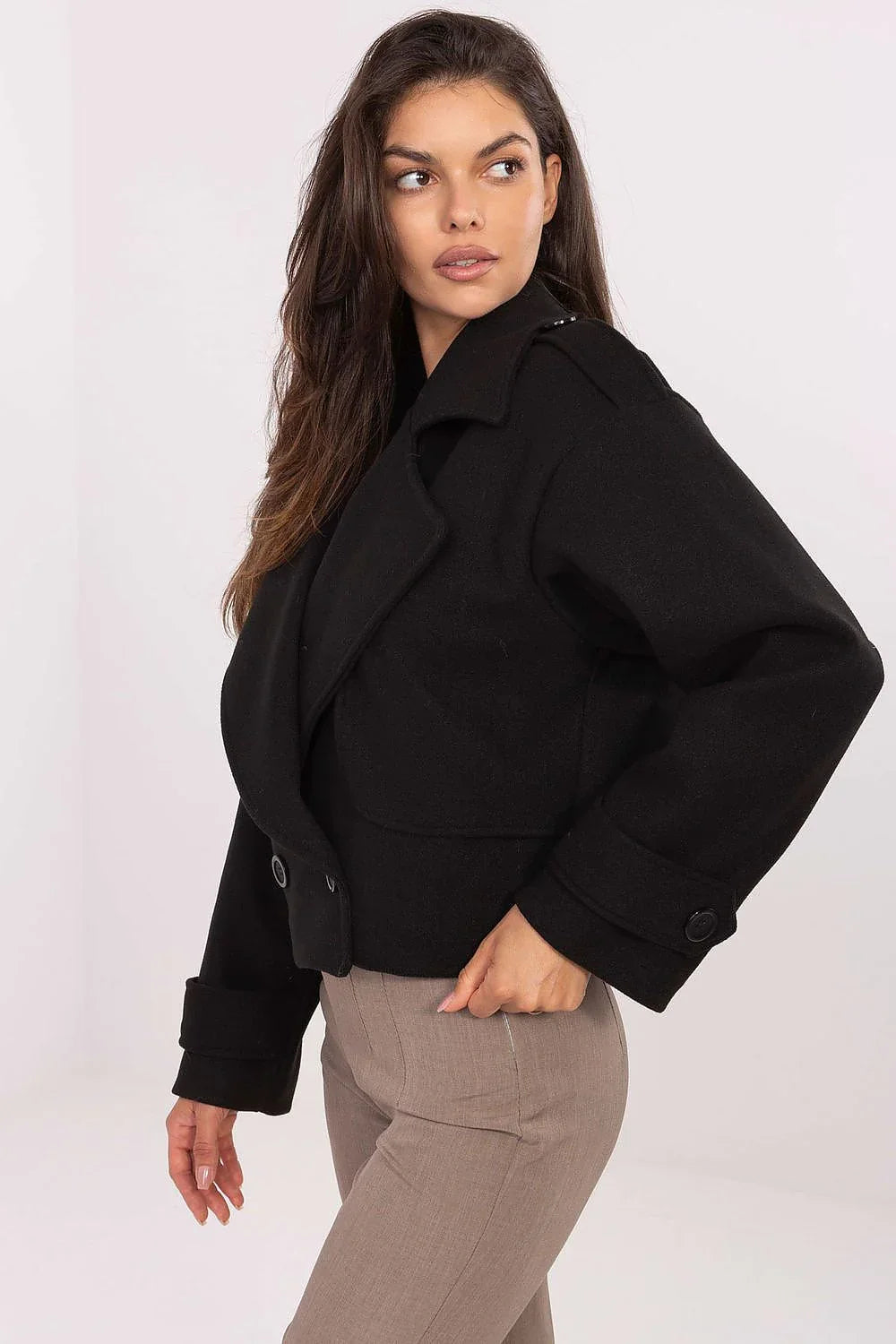 Women's Cropped Coat - With Lining Chic, Elegant, Casual