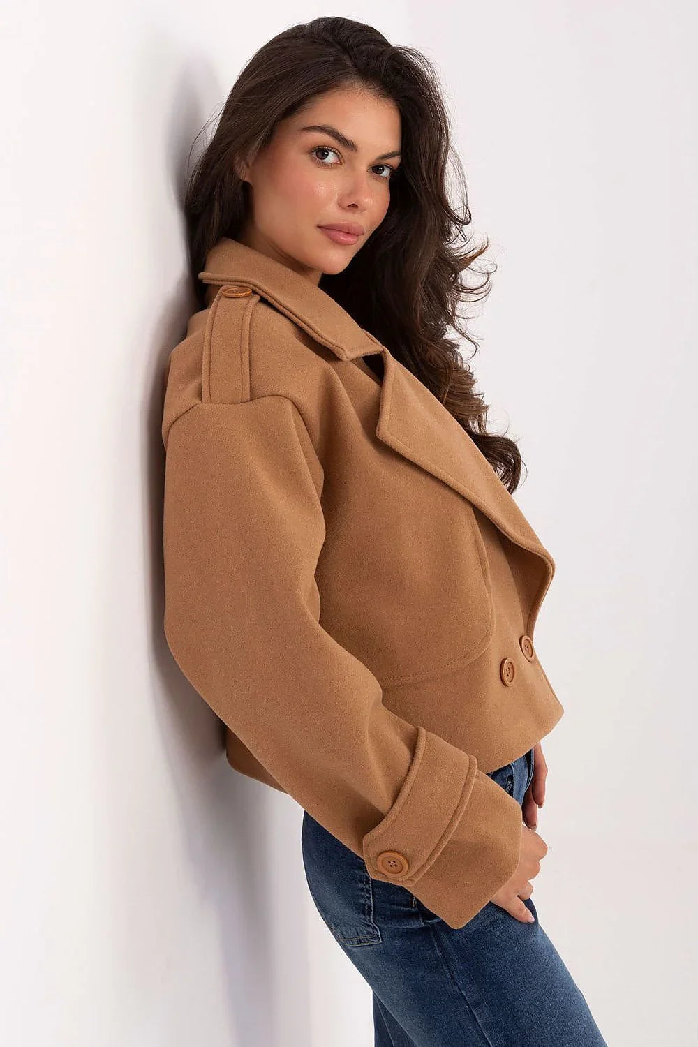 Women's Cropped Coat - With Lining Chic, Elegant, Casual
