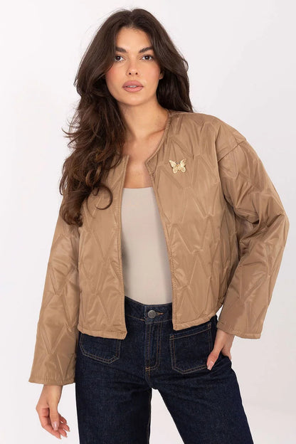 Women's Quilted Jacket - Lightweight Elegant - Brown