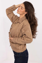 Women's Quilted Jacket - Lightweight Elegant - Brown