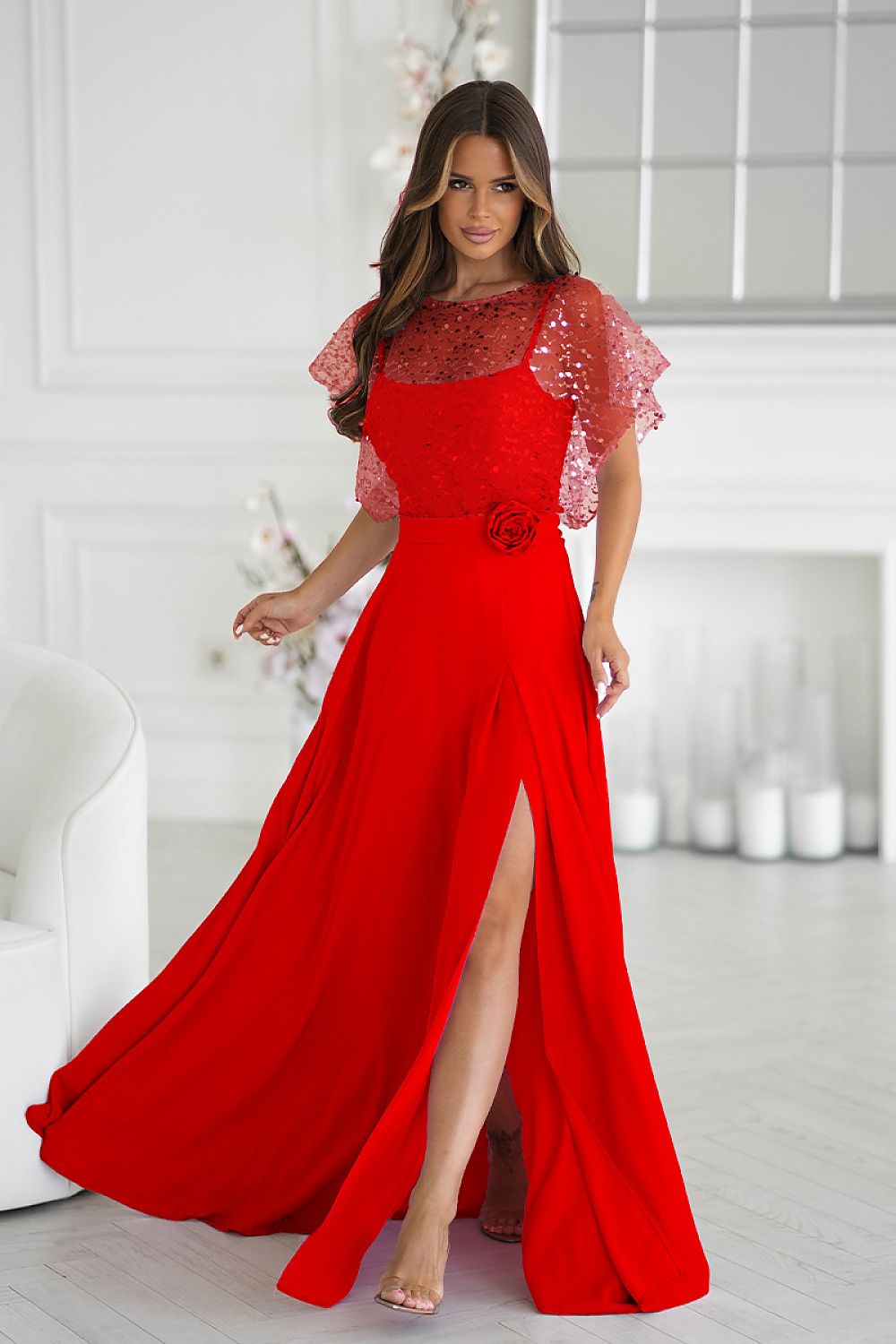  Long dress model 219688 Bicotone 
