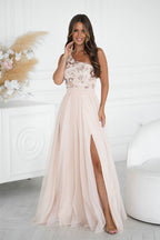  Long dress model 220091 Bicotone 