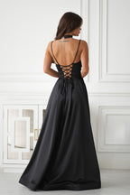  Long dress model 221609 Bicotone 