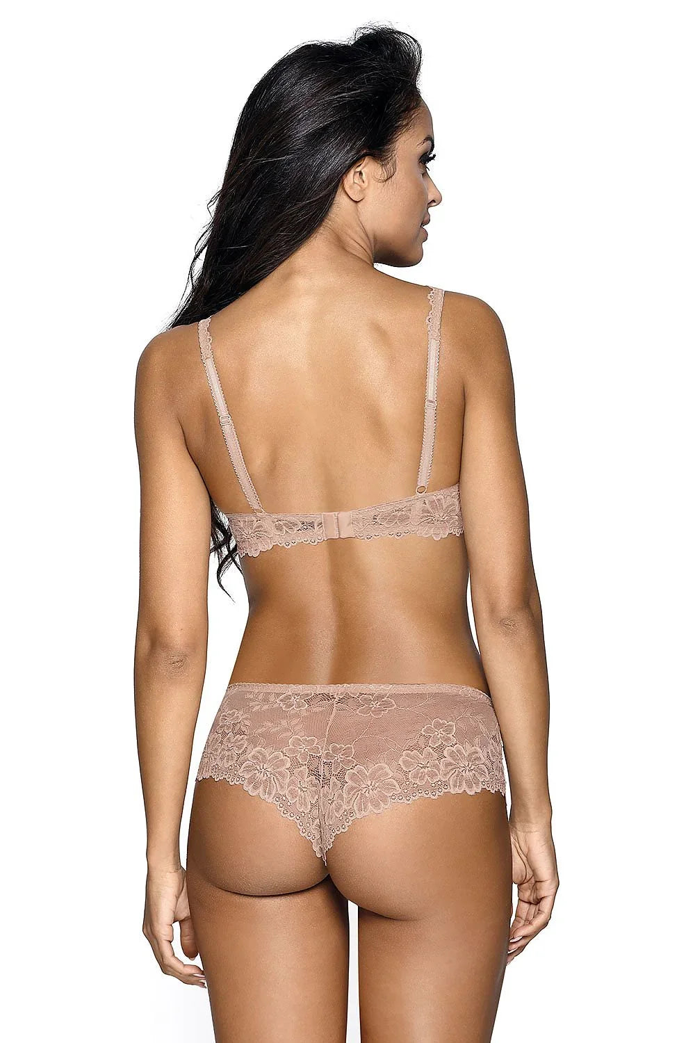 Women Lace Mesh Satin Underwire Bra