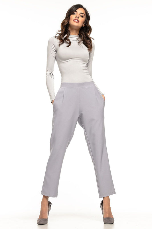 Elegant Women Trousers – Mid Rise Elastic Fit