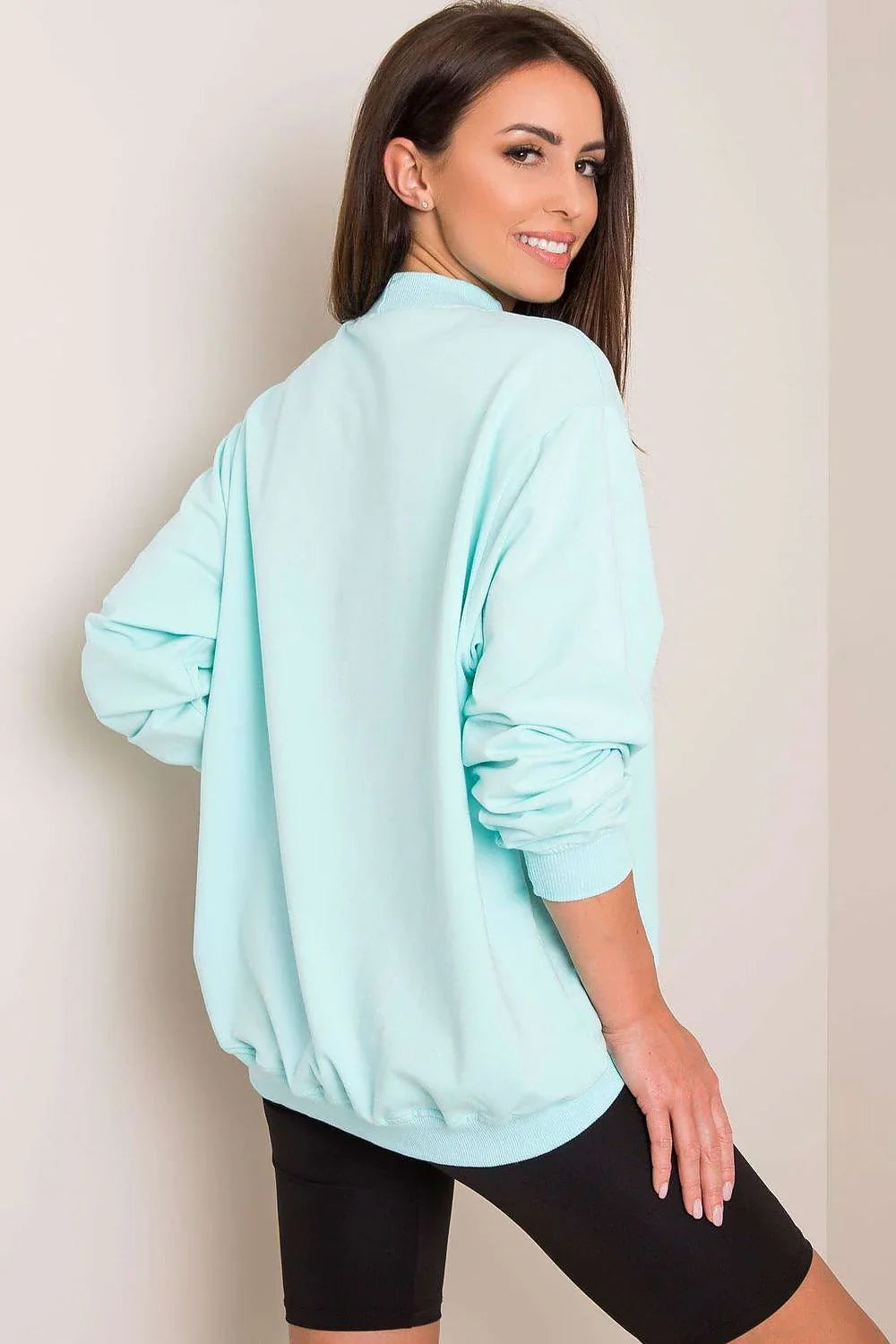 Women's Sweatshirt - Mock-Neck With Regular Fit