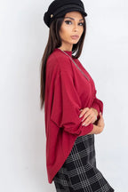 Women's Sweatshirt - Mock-Neck With Regular Fit