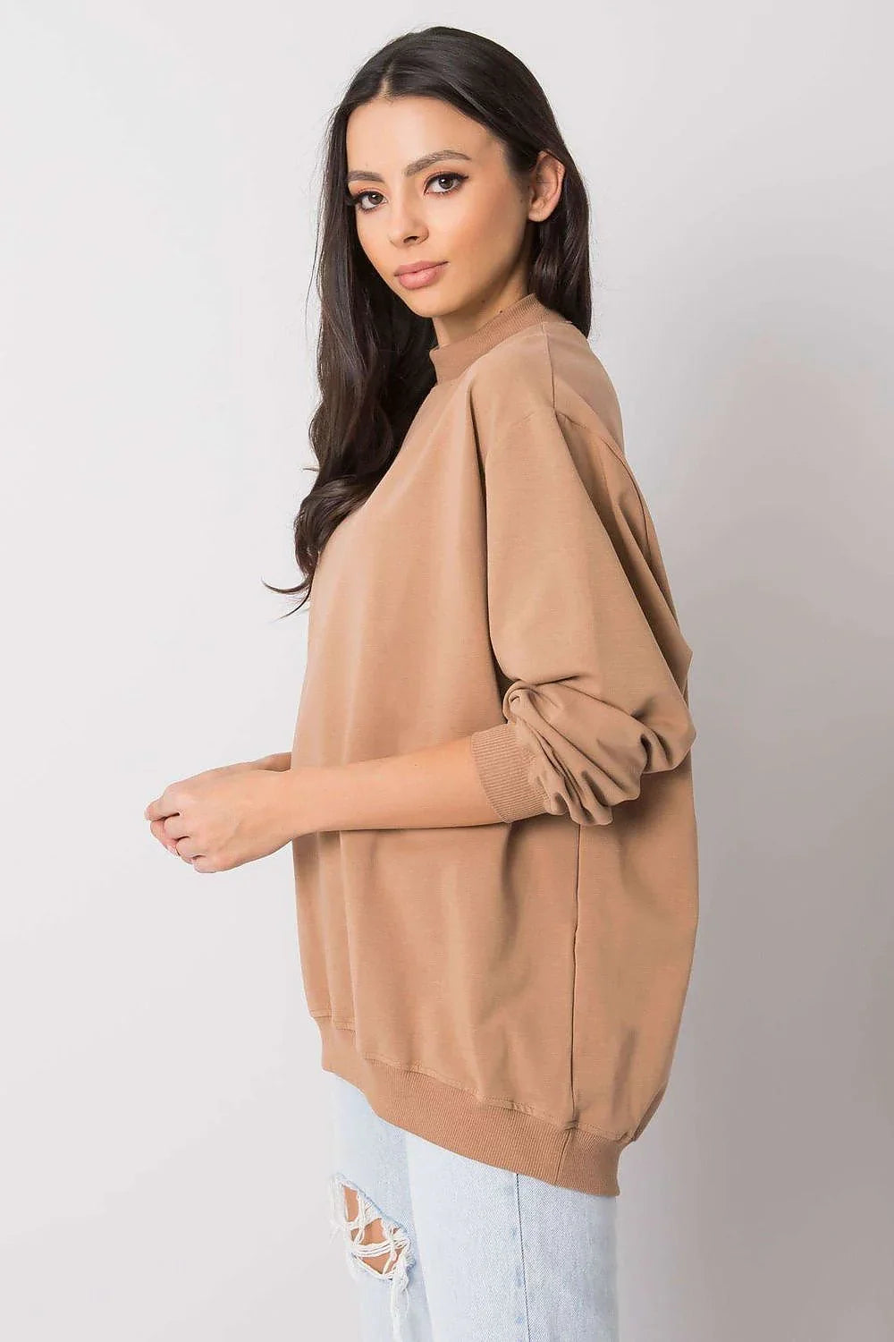 Women's Sweatshirt - Mock-Neck With Regular Fit