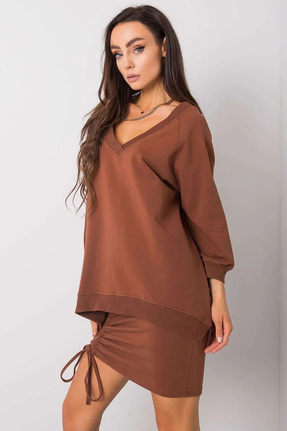 Women's Sweatshirt - V-Neck With Oversized Fit