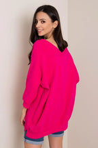 Women's Sweatshirt - V-Neck With Oversized Fit