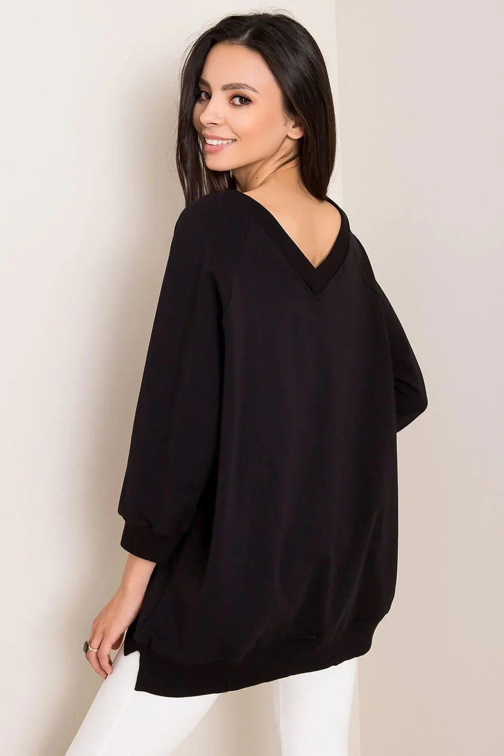 Women's Sweatshirt - V-Neck With Oversized Fit