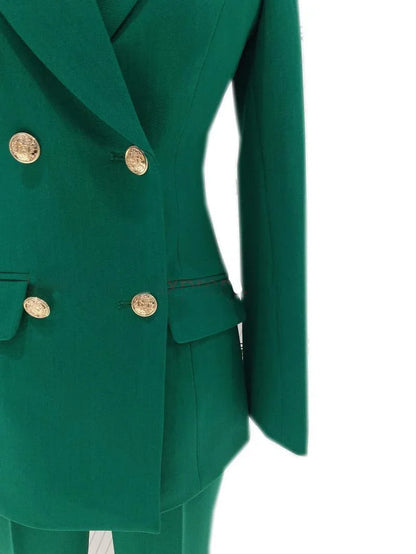 Double-Breasted Formal Women Pantsuits - Women Trouser Suits - Trouser Suit -Guocali