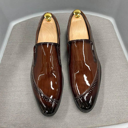 Dress Shoes - Max Glossy Slip-On Men Shoes -Guocali