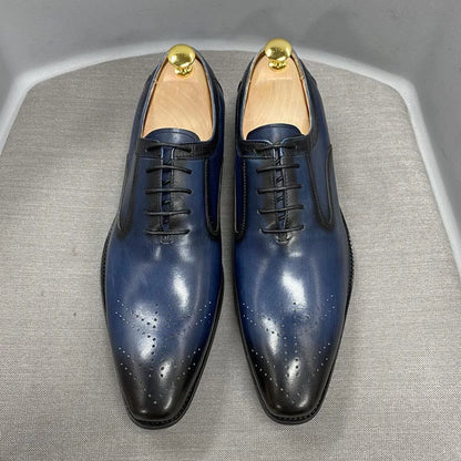 Dress Shoes - Sandro Glossy Lace-Up Men Shoes -Guocali