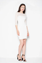 Elegant Boat Neck Evening Dress